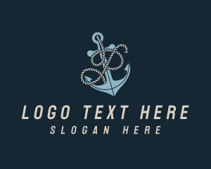 Seafarer - Marine Anchor Rope Letter P logo design