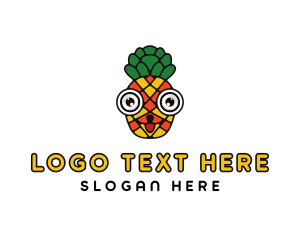 Food - Tropical Pineapple Fruit logo design