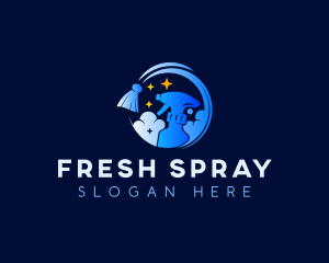Spray Cleaning Janitorial logo design