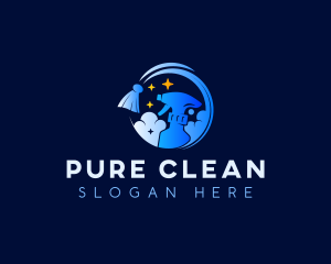 Spray Cleaning Janitorial logo design