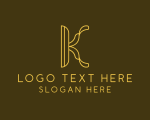 Letter K - Stylish Elegant Ribbon logo design