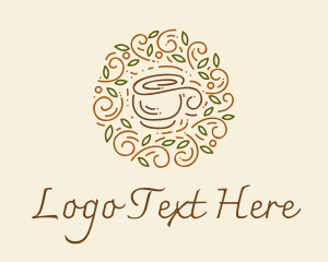 Gourmettea - Coffee Tea Cafe logo design