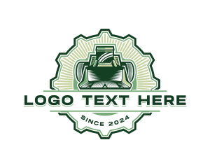 Excavation - Backhoe Construction Machinery logo design