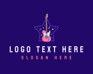 Concert - Star Electric Guitar logo design