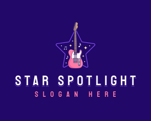 Star Electric Guitar logo design