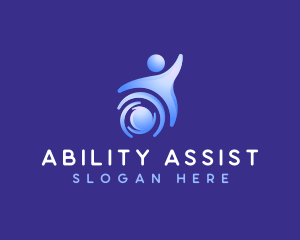 Disability - Human Disability Wheelchair logo design