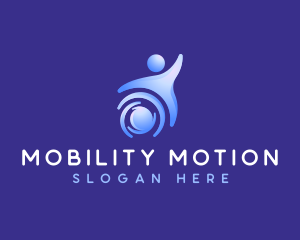 Human Disability Wheelchair logo design