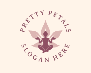 Woman Lotus Wellness logo design