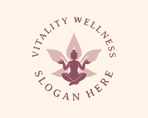 Woman Lotus Wellness logo design