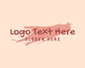 Studio - Pink Paint Wordmark logo design