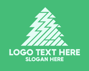 Ecology - Zigzag Pine Tree logo design