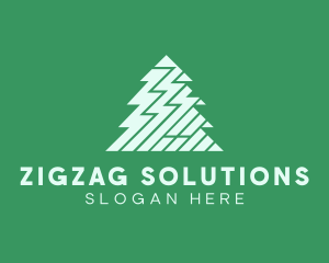 Zigzag Pine Tree logo design