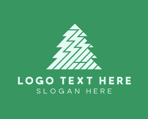 Gardening - Zigzag Pine Tree logo design