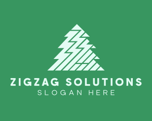 Zigzag Pine Tree logo design