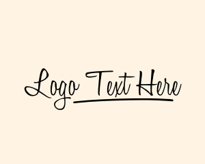Calligraphic - Simple Script Handwriting logo design