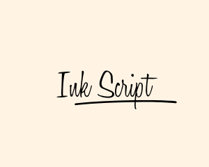 Simple Script Handwriting logo design