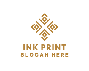 Royal Ethnic Textile Pattern logo design