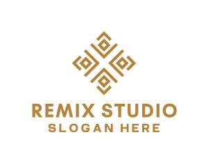 Royal Ethnic Textile Pattern logo design