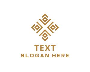 Royal Ethnic Textile Pattern logo design