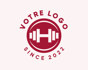 Dumbbell - Workout Fitness Gym logo design