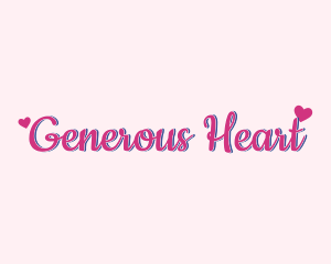 Lovely Handwritten Heart logo design