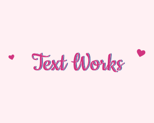 Text - Lovely Handwritten Text logo design