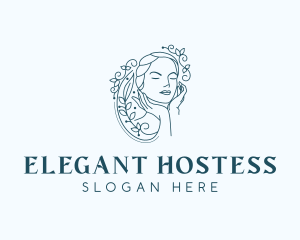 Elegant Female Floral logo design