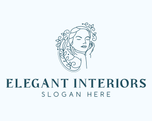 Elegant Female Floral logo design