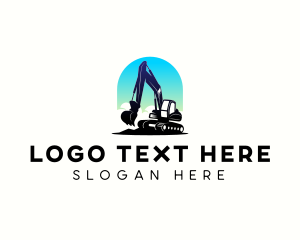 Digging - Backhoe Construction Digger logo design