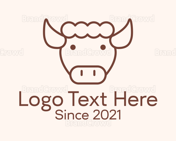 Cow Sheep  Dairy Wool Logo