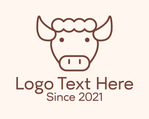 Rancher - Cow Sheep  Dairy Wool logo design
