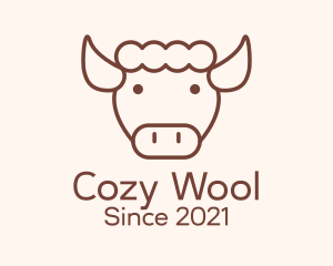 Wool - Cow Sheep  Dairy Wool logo design