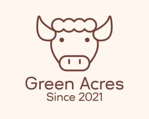 Cow Sheep  Dairy Wool logo design