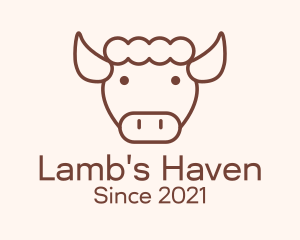 Lamb - Cow Sheep  Dairy Wool logo design