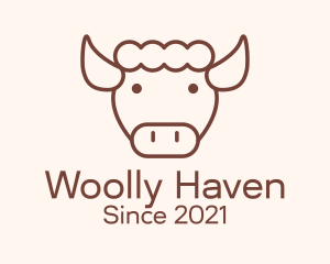 Cow Sheep  Dairy Wool logo design