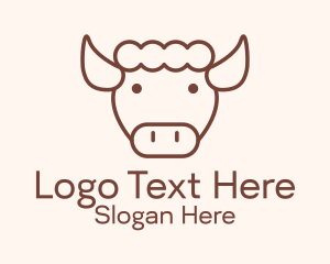Cow Sheep  Dairy Wool Logo