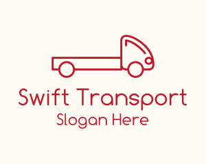 Transporter - Monoline Pickup Truck logo design