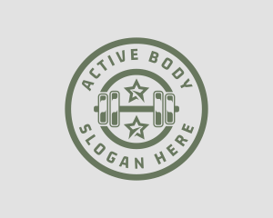 Physical - Dumbell Star Fitness logo design