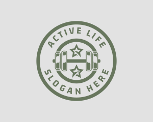 Physical - Dumbell Star Fitness logo design