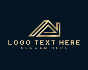 High End - Home Roofing Property logo design