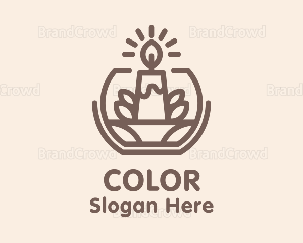 Religious Candle Light Logo