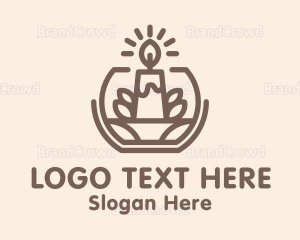 Religious Candle Light Logo