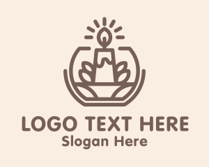 Religious Candle Light Logo