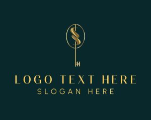 Locksmith - Luxury Key Letter S logo design
