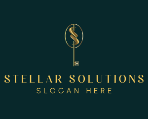 Luxury Key Letter S logo design