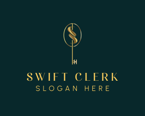 Luxury Key Letter S logo design