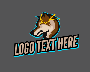 Merchandise - Lightning Gamer Wolf logo design