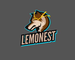 Lightning Gamer Wolf Logo