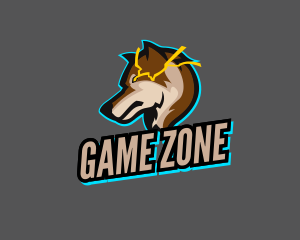 Lightning Gamer Wolf logo design