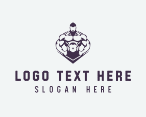 Muscular - Muscular Body Fitness logo design